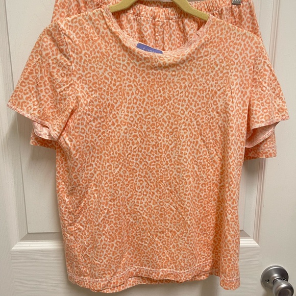 P.Jamas Orange Cheetah Pajama Set - Picture 2 of 14